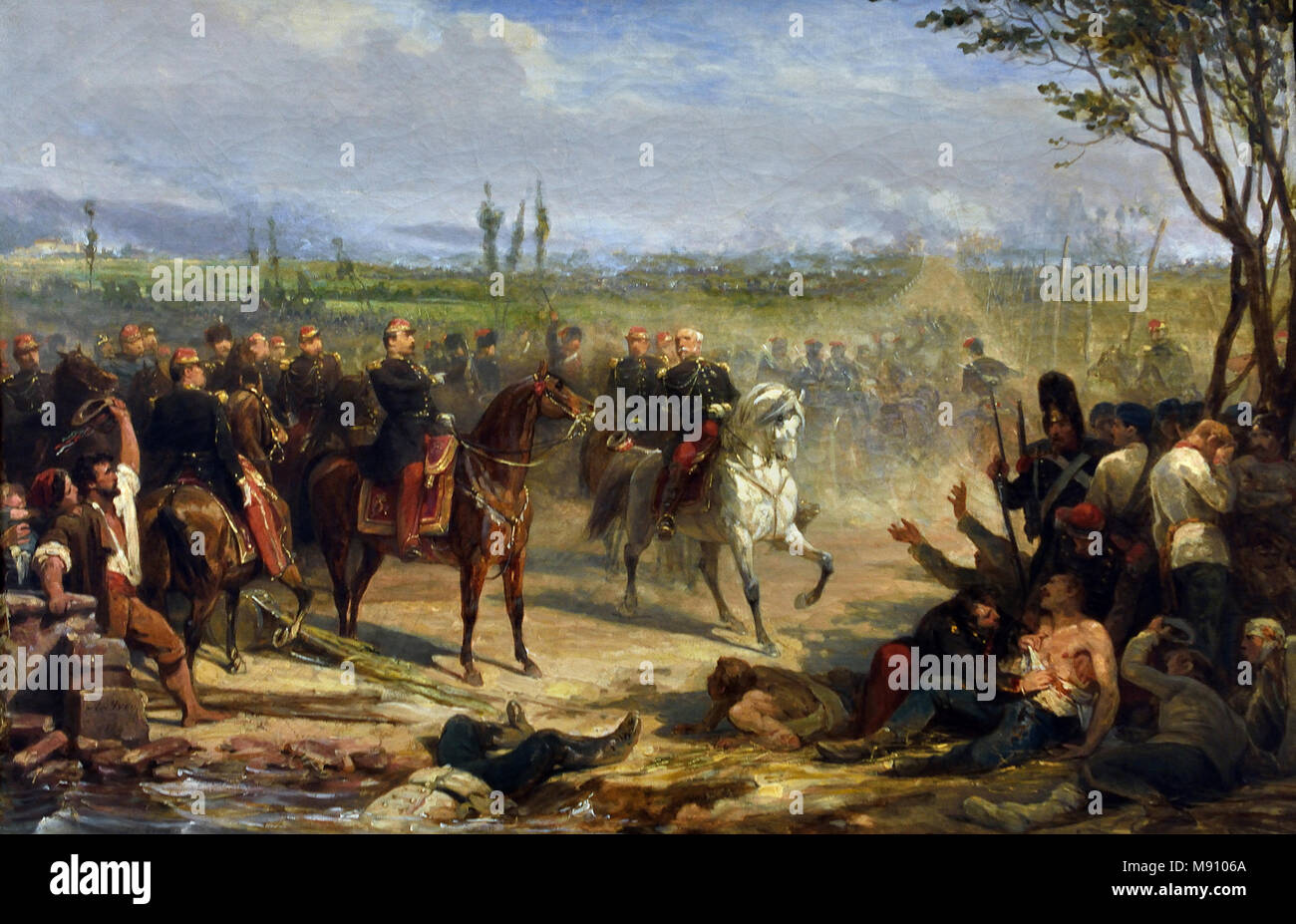 Magenta (June 4, 1859) 1864 Frédéric Adolphe YVON, 1817 - 1893, France, French, ( The Battle of Magenta was fought on 4 June 1859 during the Second Italian War of Independence, resulting in a French-Sardinian victory under Napoleon III against the Austrians under Marshal Ferencz Gyulai. ) , Stock Photo