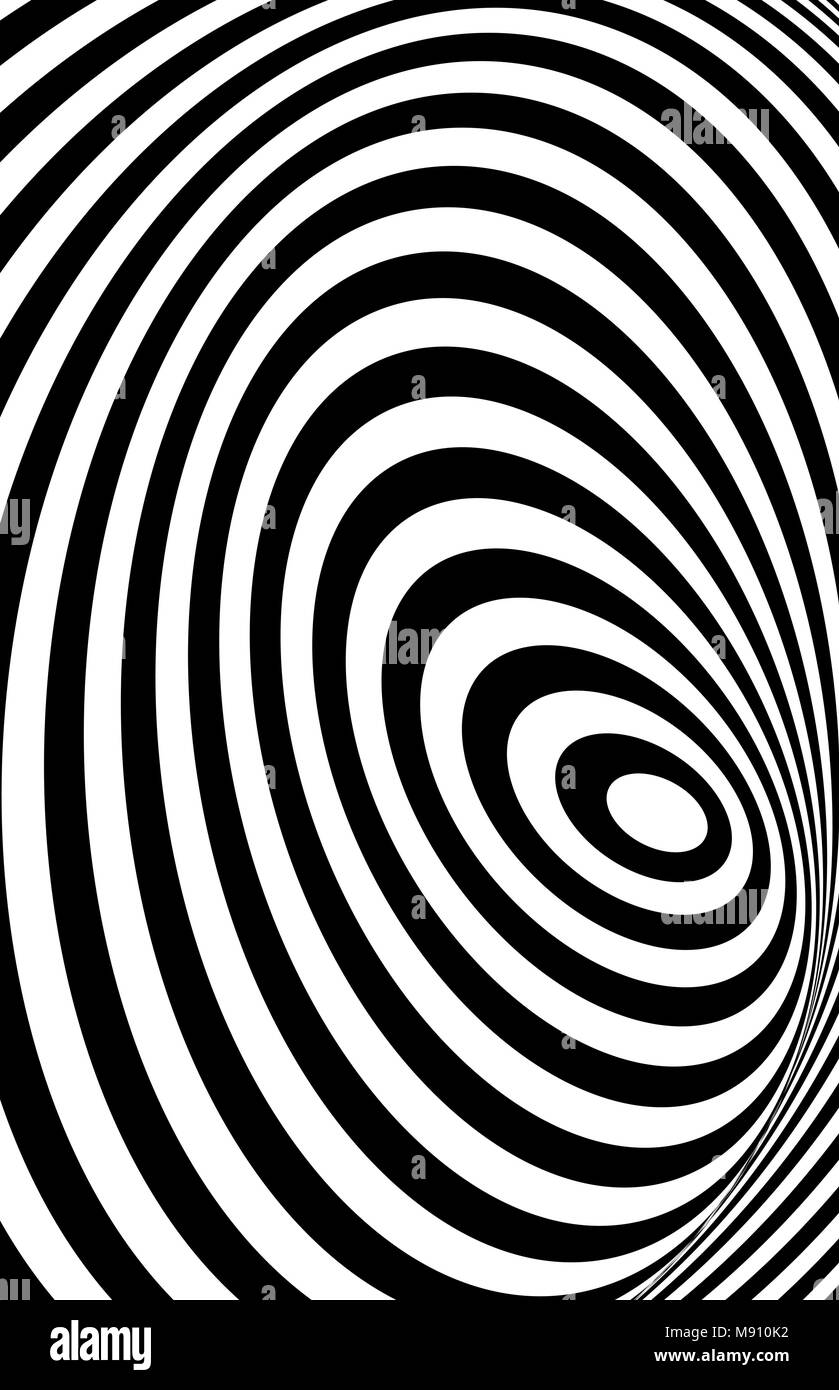 Black white 3d line distortion illusion Stock Vector Image & Art Alamy