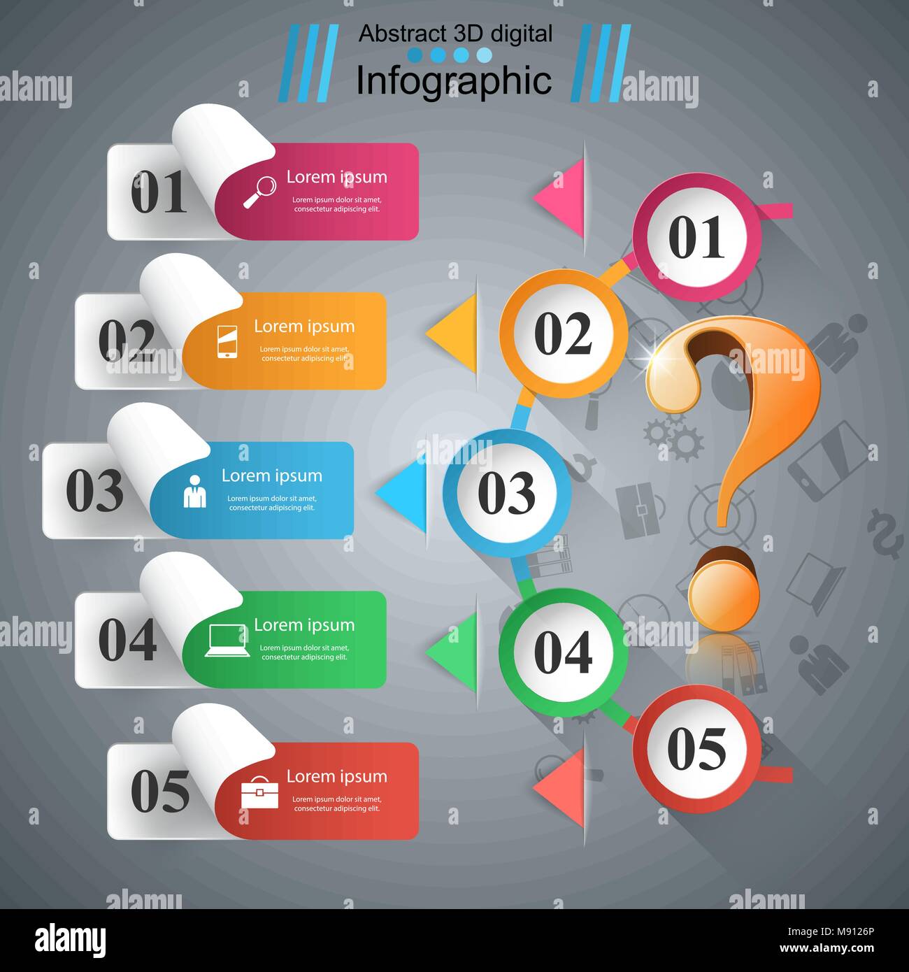 Business infographics. Question mark Stock Vector Image & Art - Alamy