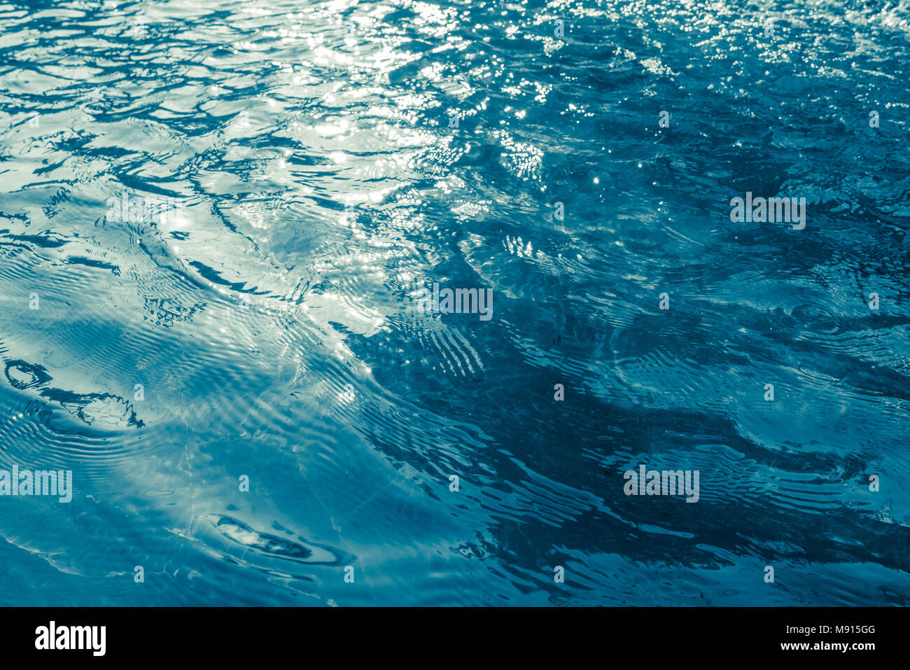 Blue water surface texture background Stock Photo