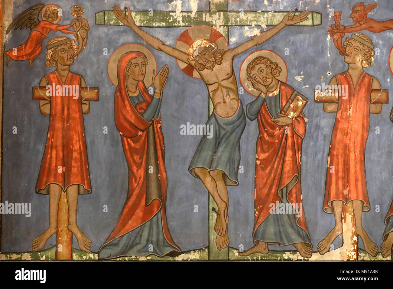 SaintPierreleJeune Protestant Church. The crucifixion. Jesus on the