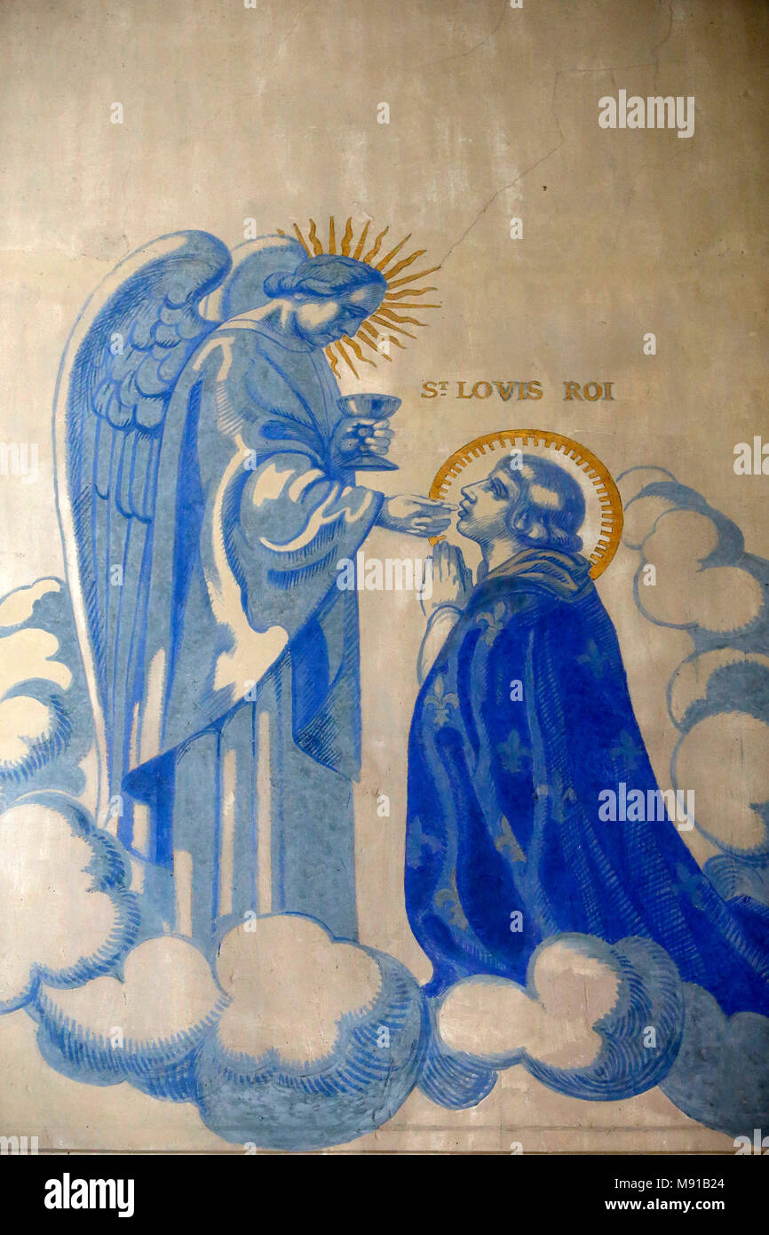 Maurice Denis museum, Saint Germain en Laye, France. Fresco depicting