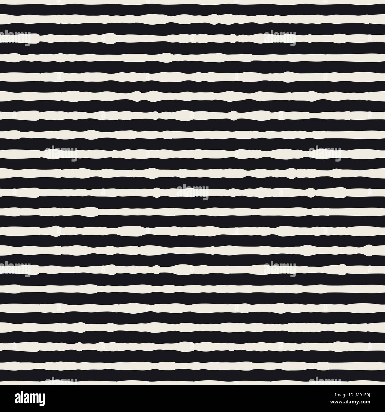 Hand drawn striped seamless pattern with brushstrokes tiling. Abstract ...