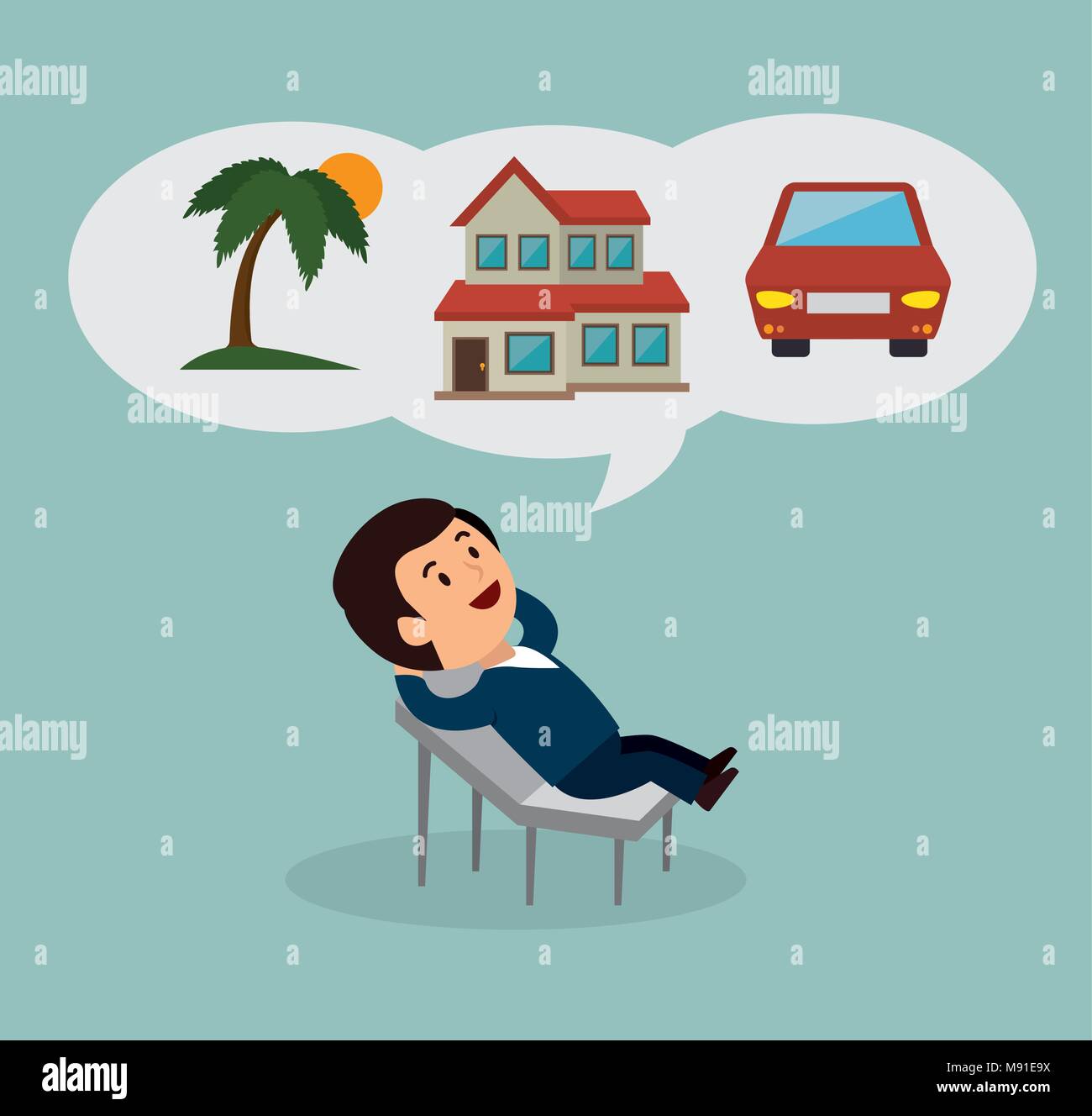 person dreaming design, vector illustration eps10 graphic Stock Vector ...