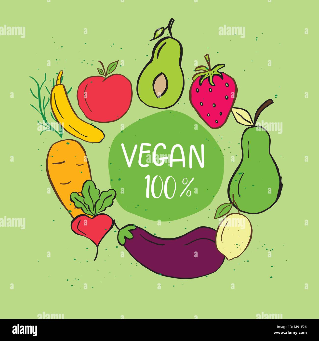 Vector eco badge or tag, bio green logo. Vegan sign for cafe ...