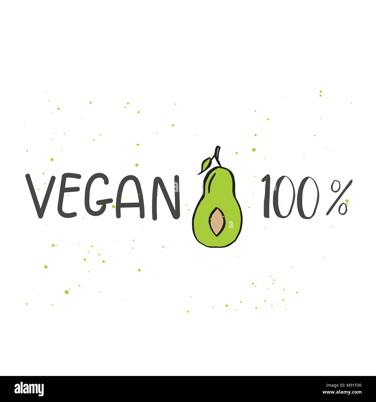 Vector eco badge or tag, bio green logo. Vegan sign for cafe ...
