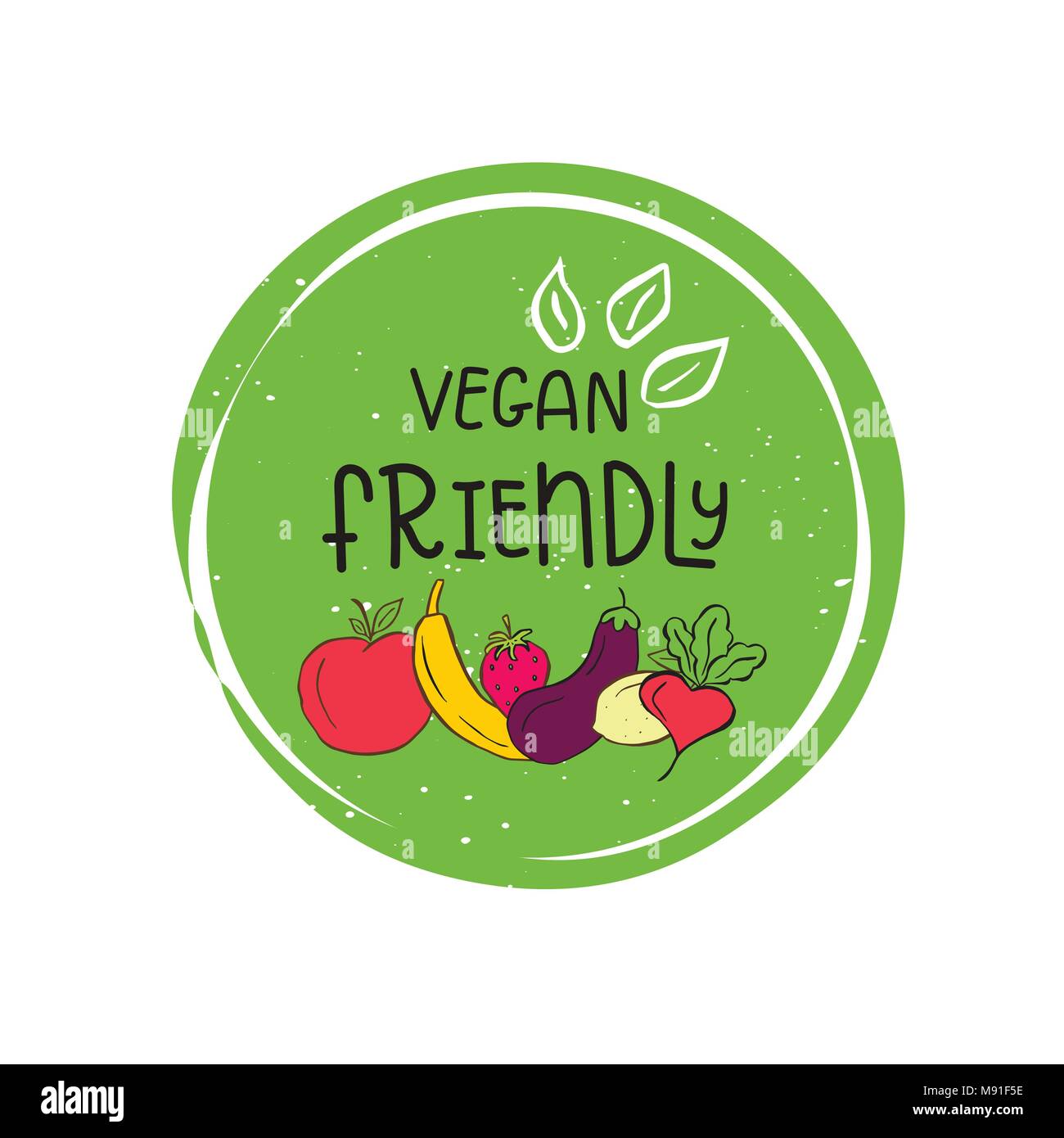 Vector Eco Bio Green Logo Or Sign Vegan Healthy Food Badge Tag