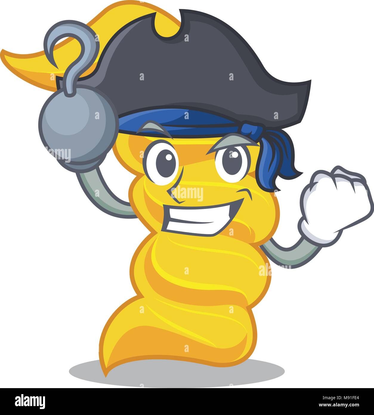 Pirate fusilli pasta character cartoon Stock Vector Image & Art - Alamy