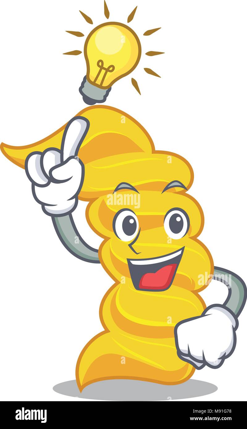 Have an idea fusilli pasta mascot cartoon Stock Vector Image & Art - Alamy