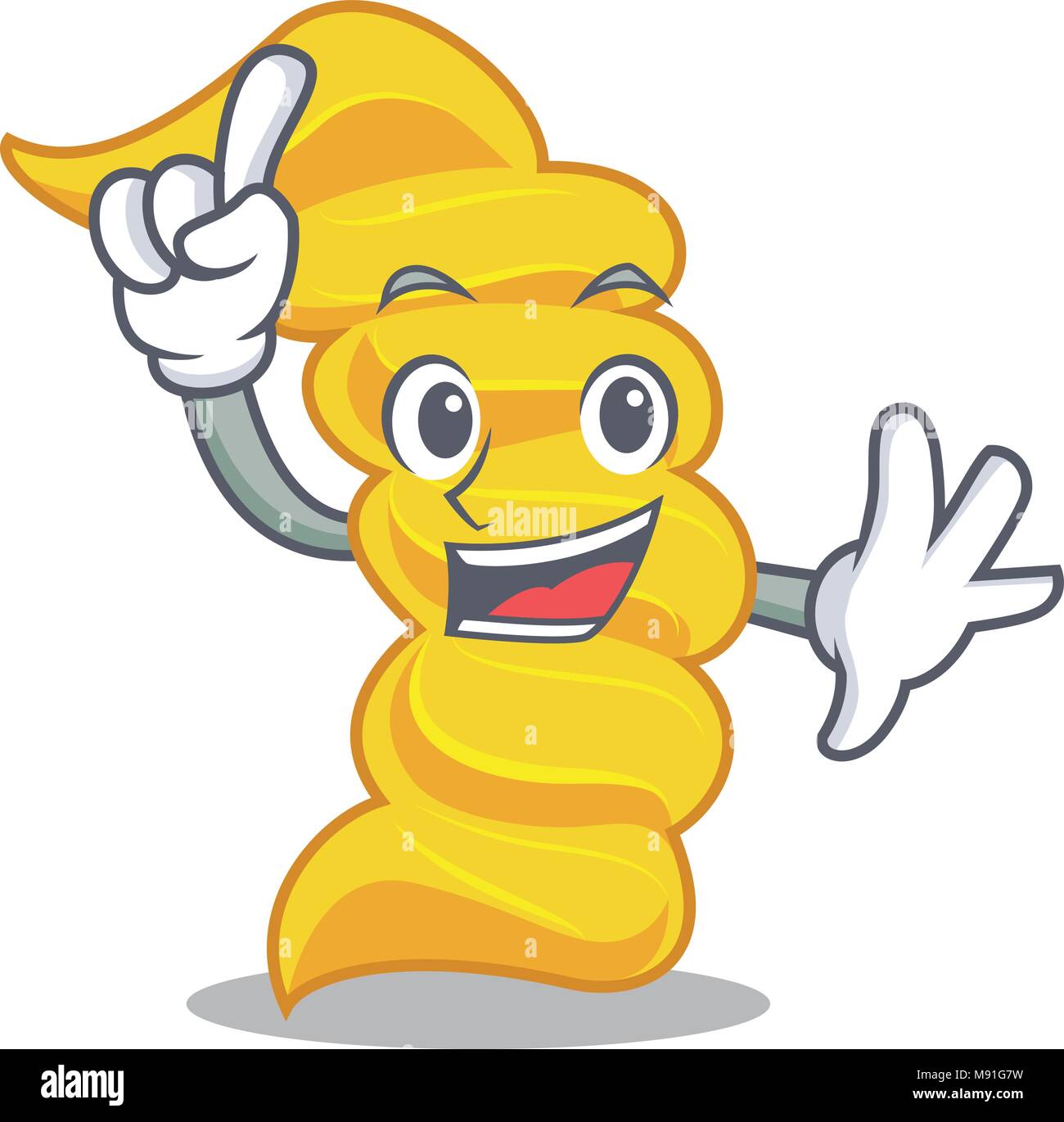 Finger fusilli pasta mascot cartoon Stock Vector Image & Art Alamy