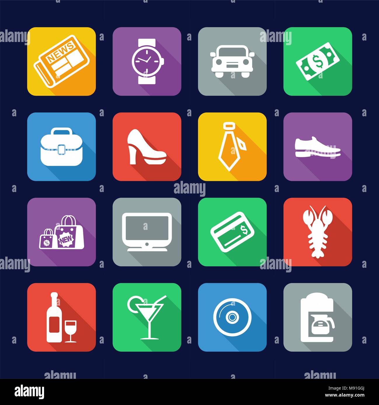Adult Icons Flat Design Stock Vector Image & Art - Alamy