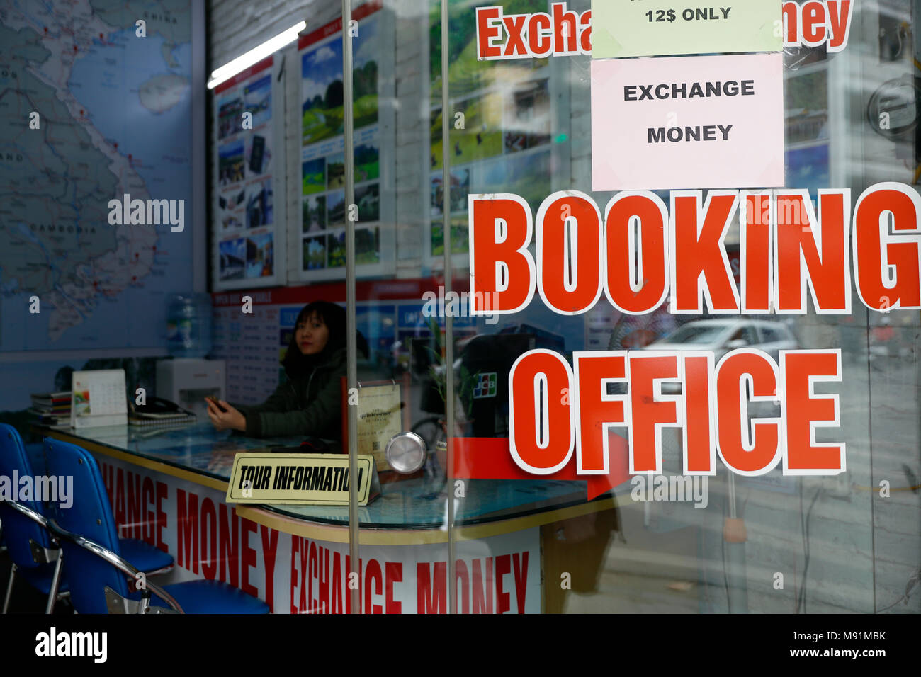 Travel agency. Booking office. Hanoi. Vietnam Stock Photo Alamy