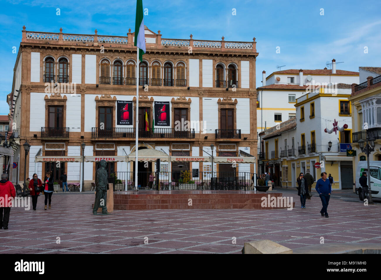 Ronda, Spain. January 19, 2018.  View of Socorro Square (Plaza del Socorro) Stock Photo