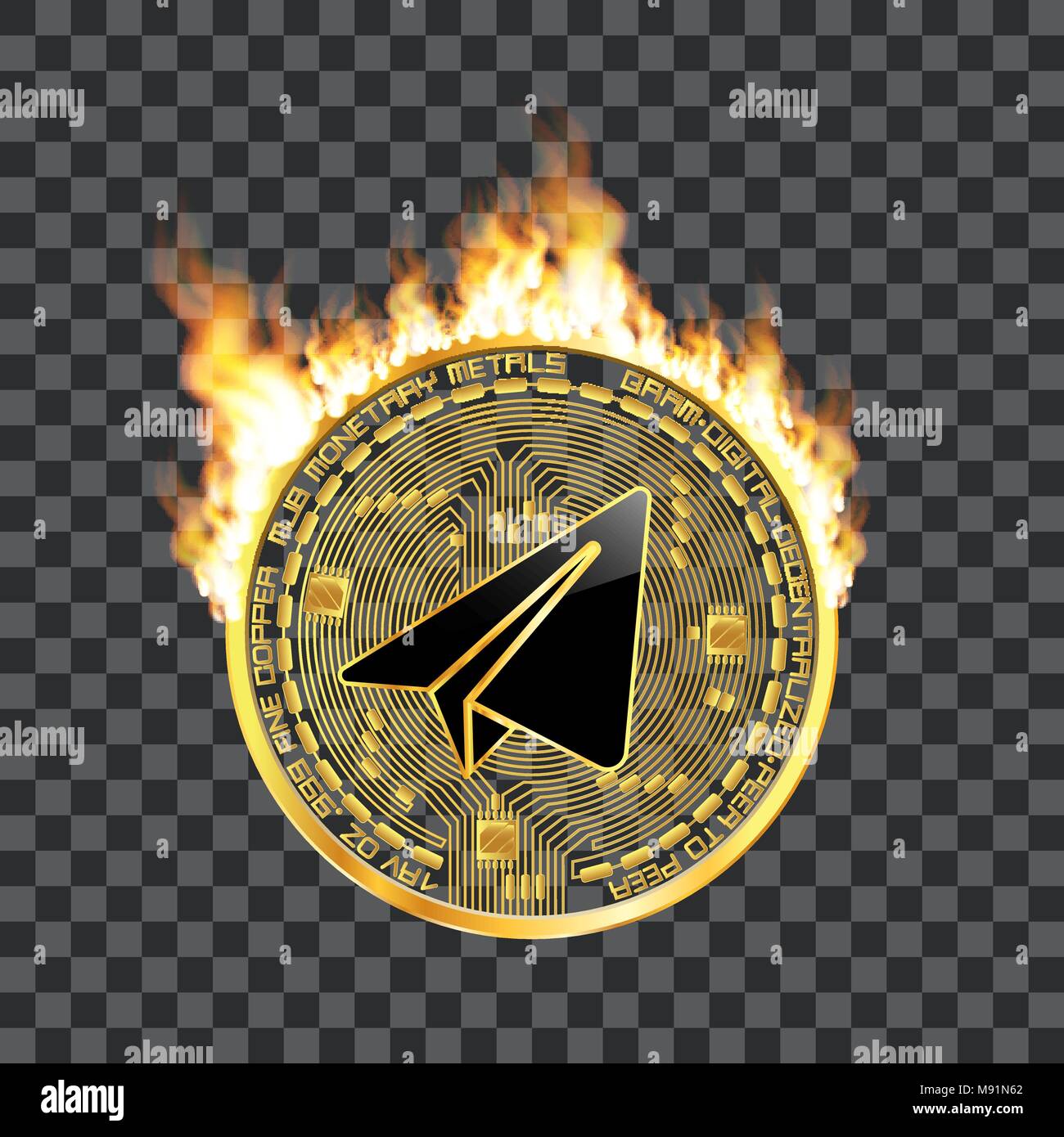 Telegram coin Stock Vector Images - Alamy