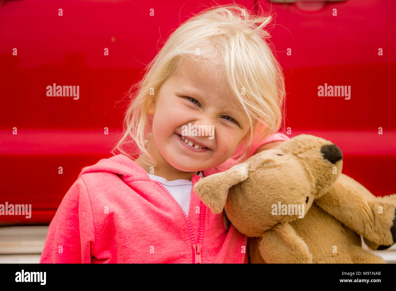 Portrait of a young girl, Iceland. Stock Photo