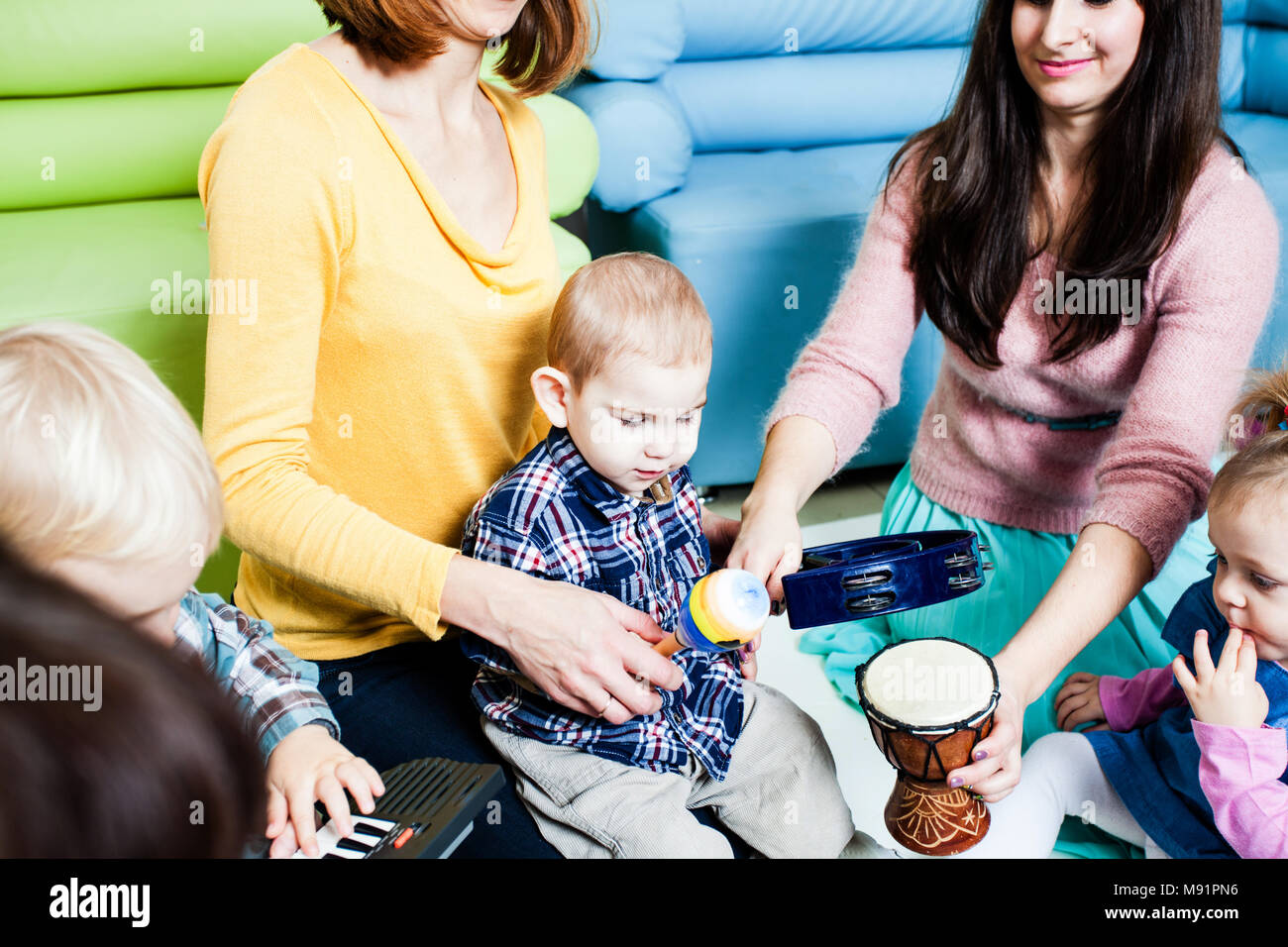 Musical education for preschoolers Stock Photo Alamy