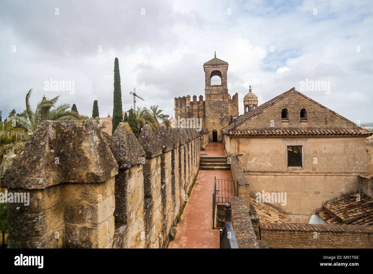 view of the alcazar or Alcázar de los Reyes Cristianos cordoba spain ...
