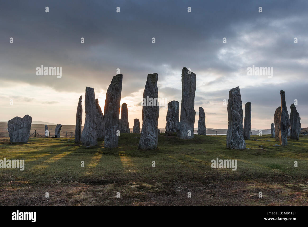 Callanish Stone Circle on the Isle of Lewis in the Outer Hebrides. Stock Photo