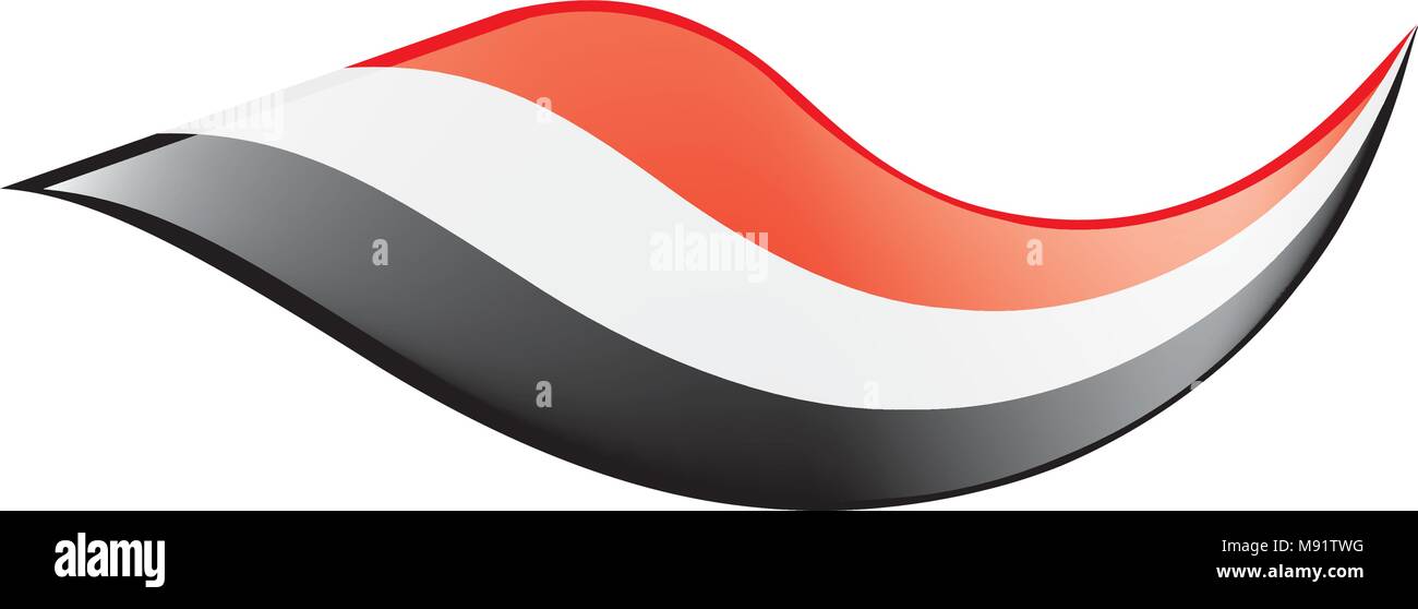 Yemeni flag, vector illustration Stock Vector