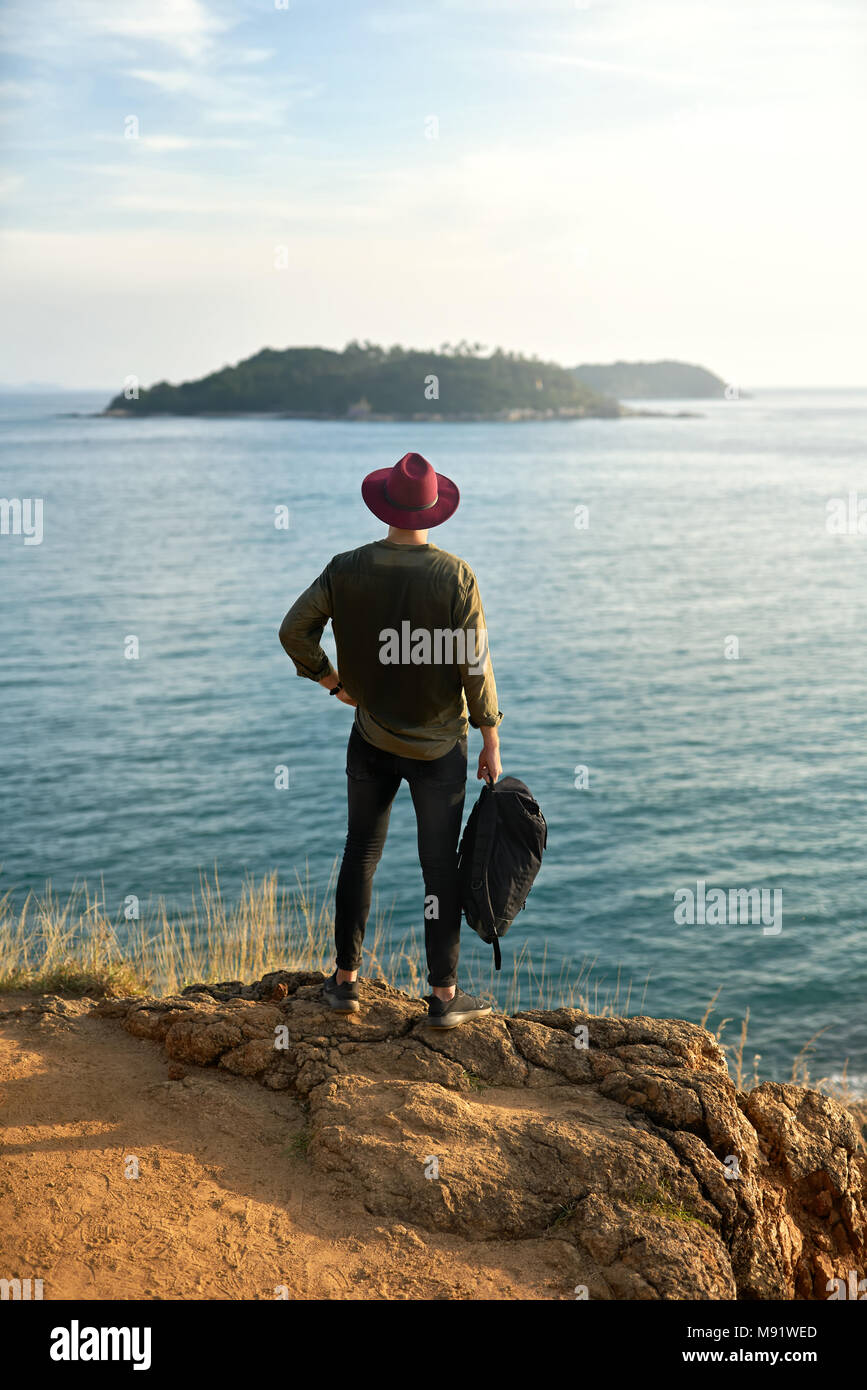 Traveler posing outdoors hi-res stock photography and images - Alamy