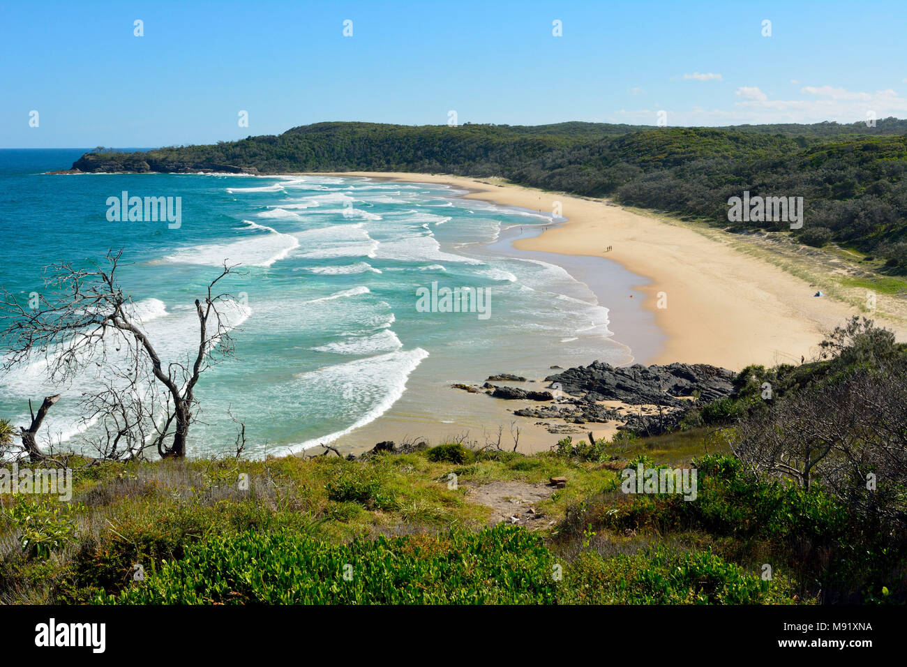 View of Alexandria Bay in Noosa National Park in Queensland, Australia. Stock Photo