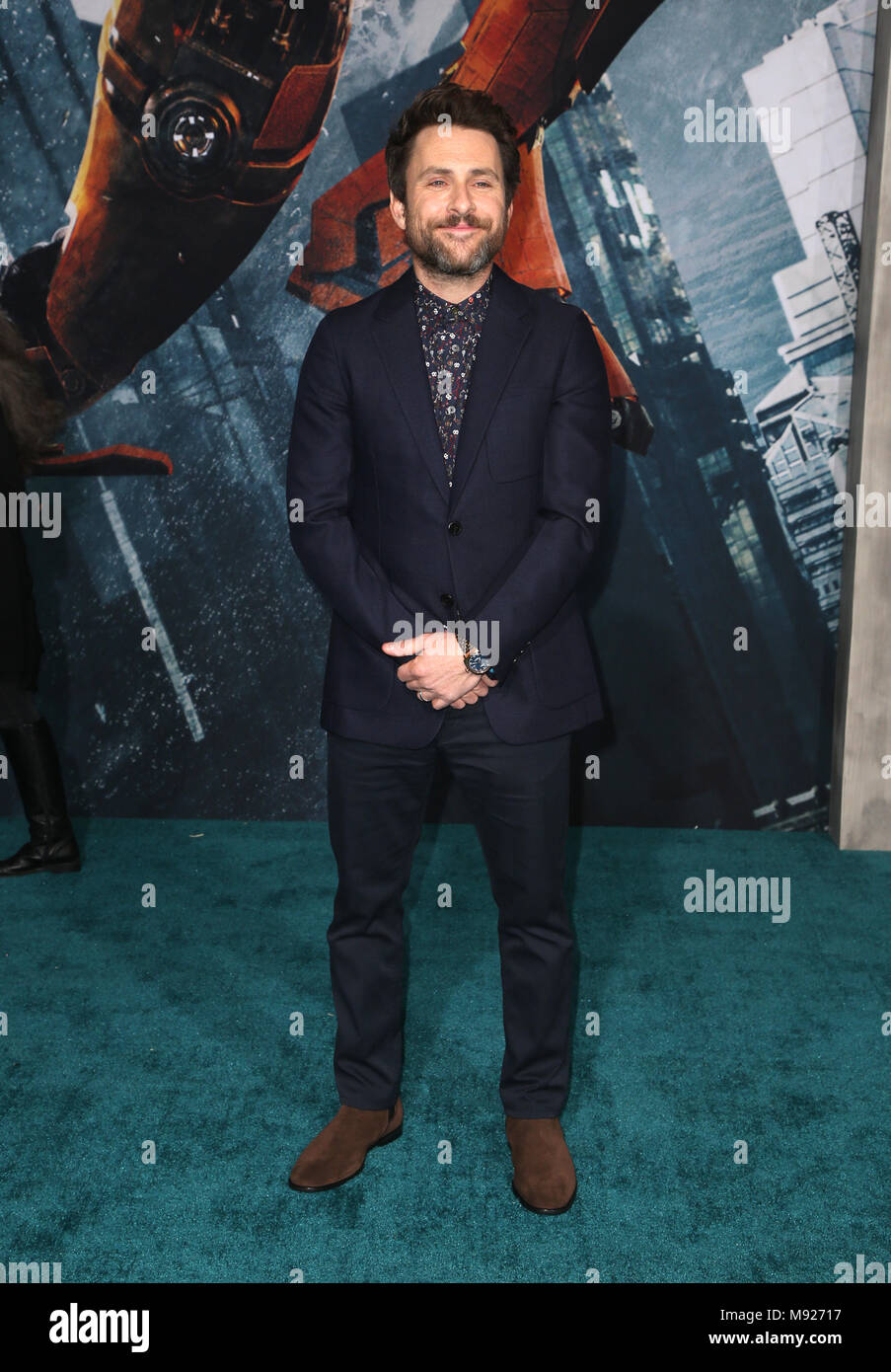 Cast member Charlie Day attends the premiere of the sci-fi motion picture  Pacific Rim Uprising at the TCL Chinese Theatre in the Hollywood section  of Los Angeles on March 21, 2018. Storyline