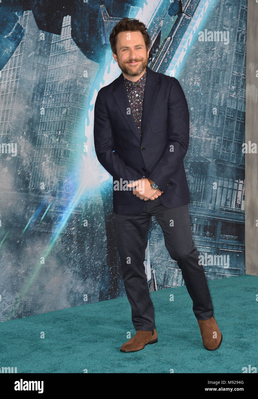 Cast member Charlie Day attends the premiere of the sci-fi motion picture  Pacific Rim Uprising at the TCL Chinese Theatre in the Hollywood section  of Los Angeles on March 21, 2018. Storyline