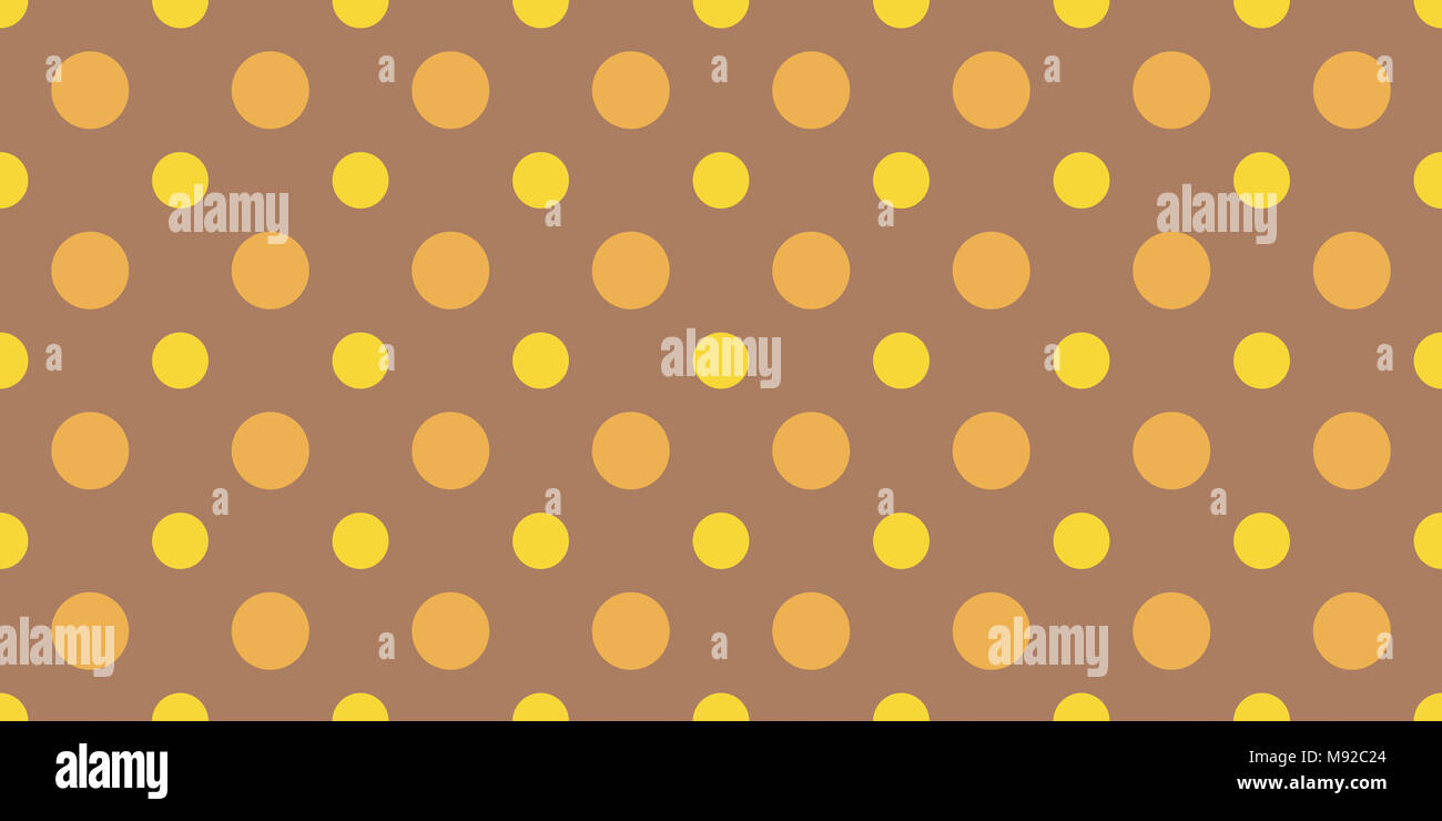 Brown Dots Pattern Background. Retro Circles Backdrop. Balls Texture