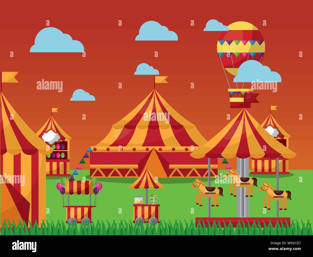 carnival amusement park Stock Vector Image & Art - Alamy