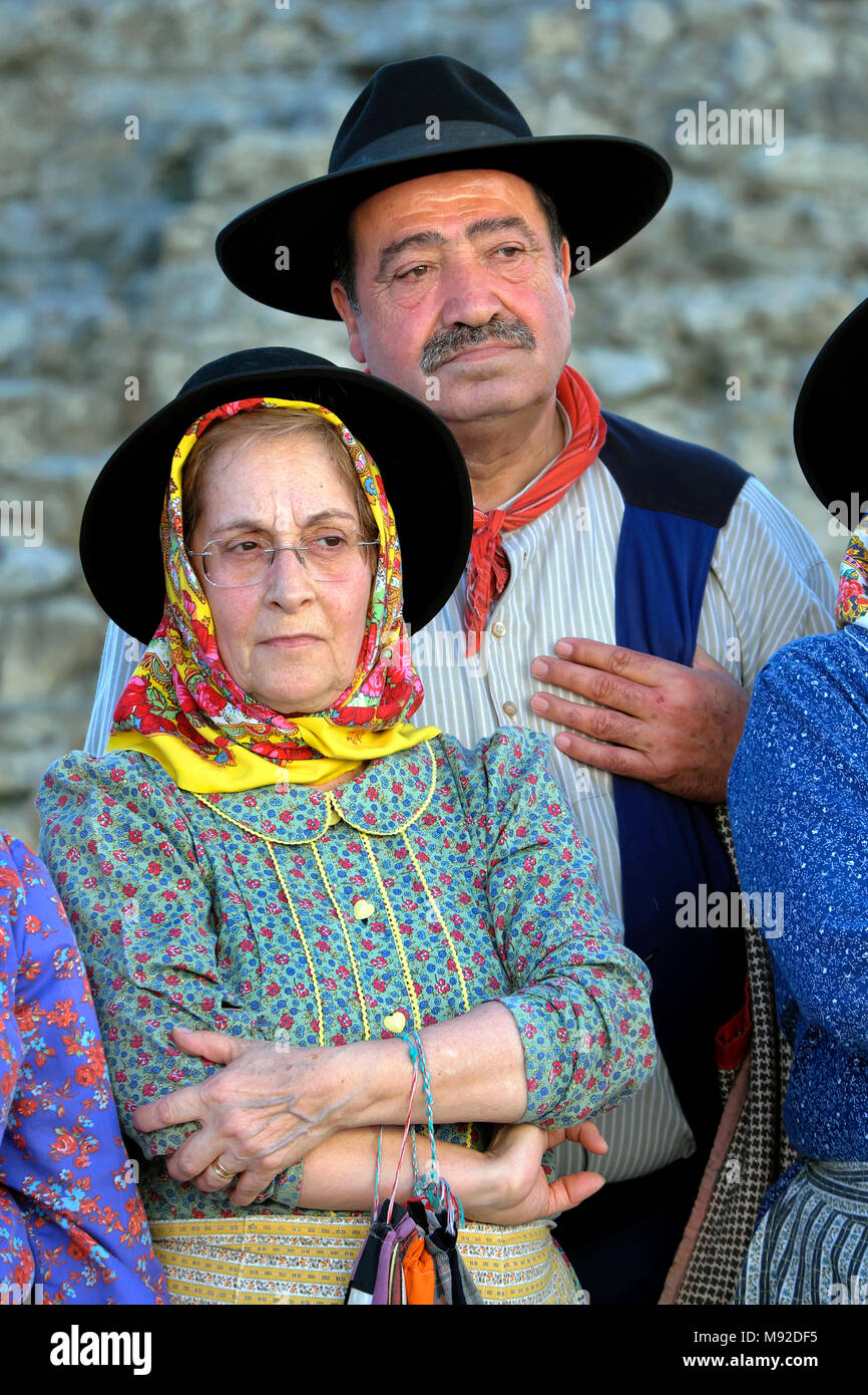 Members of the local folk singing group Grupo Cantares, Évora, Portugal Stock Photo