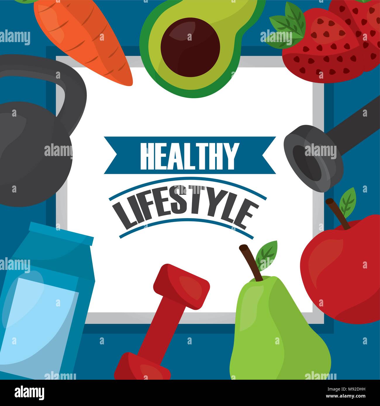 healthy lifestyle sport food Stock Vector Image & Art - Alamy