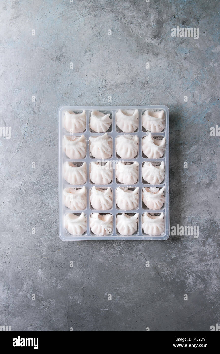 Frozen Asian steam dumplings Stock Photo Alamy