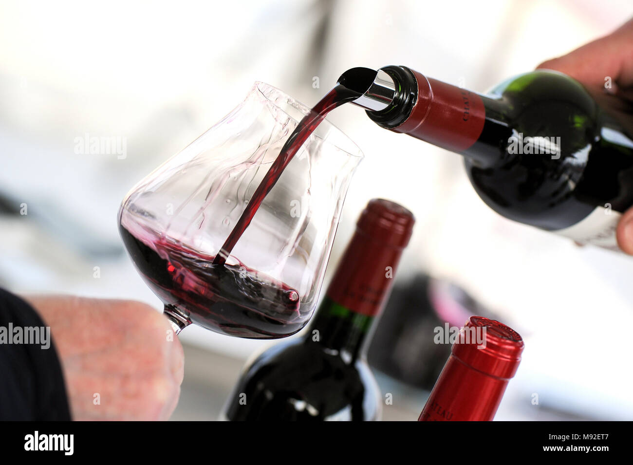 Tasting wine in a vinery Stock Photo - Alamy