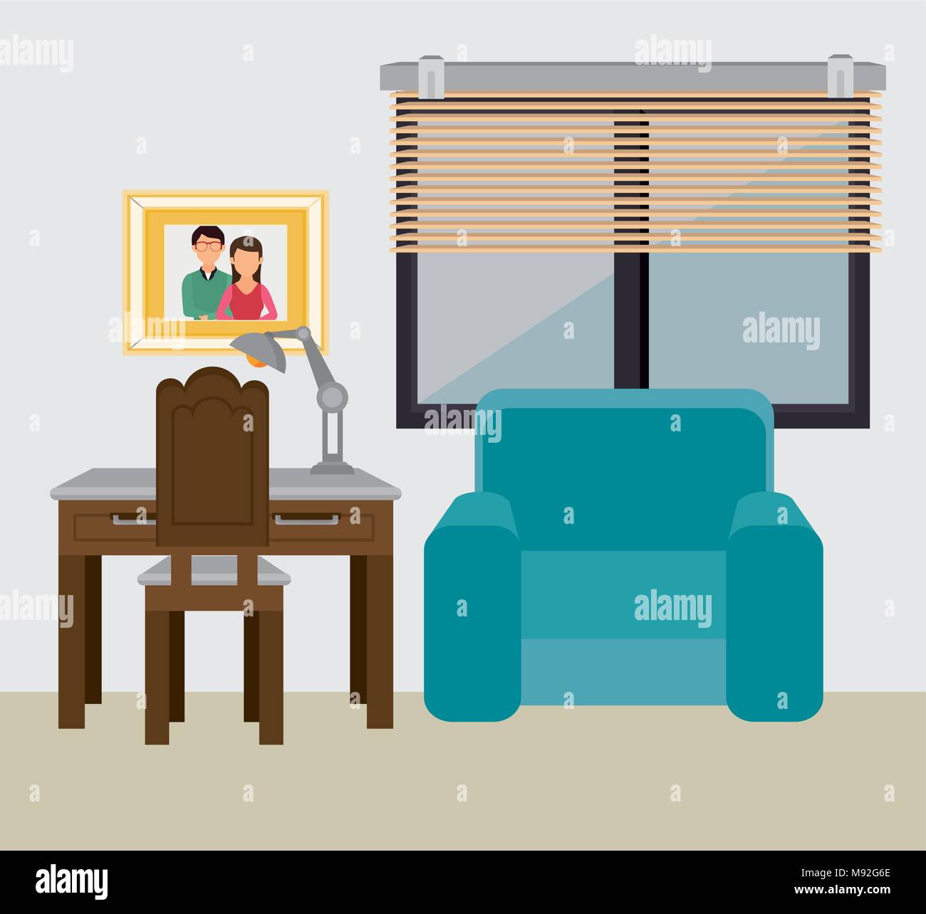 Living room interior Stock Vector Image & Art - Alamy