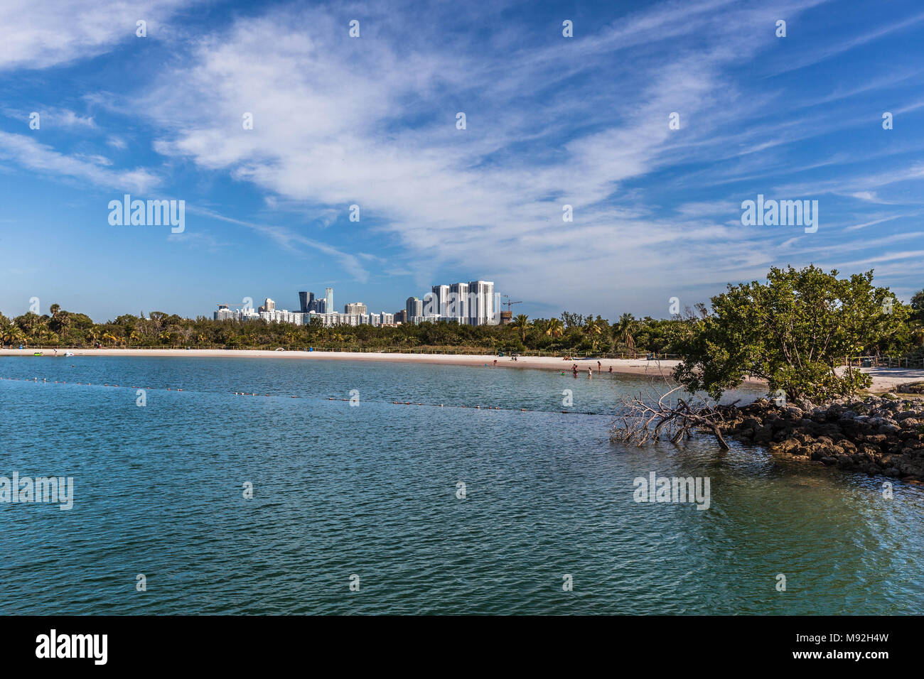 Biscayne Bay view from Oleta River State Park, North Miami, Florida, USA. Stock Photo