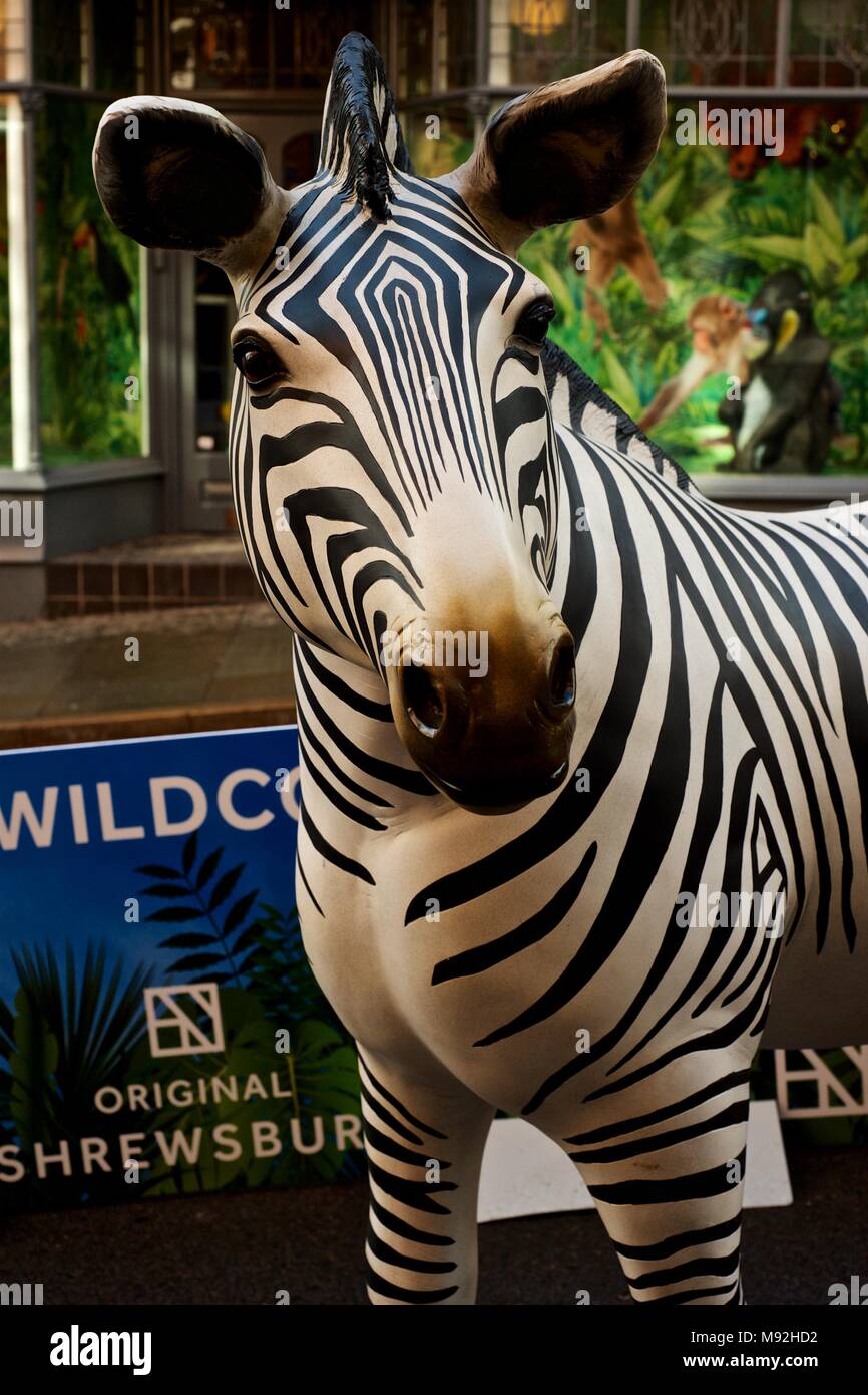 Shrewsbury, Shropshire, England, WildCop event featuring life size