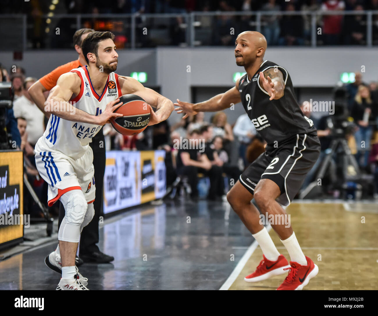 Germany, Bamberg, Brose Arena - 15 March 2018- Basketball, Euroleague - Brose Bamberg vs. Anadolu Efes Istanbul Stock Photo