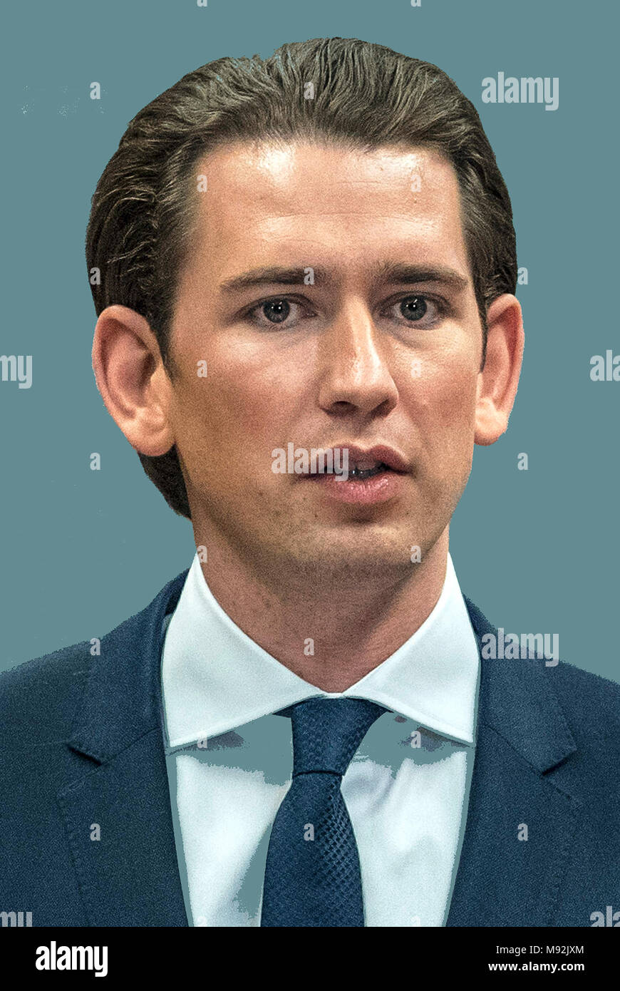 Sebastian Kurz - * 27.08.1986: Austrian Politician, Chancellor of Austria and Chairman of the Austrian People’s Party ÖVP since December 2017. Stock Photo