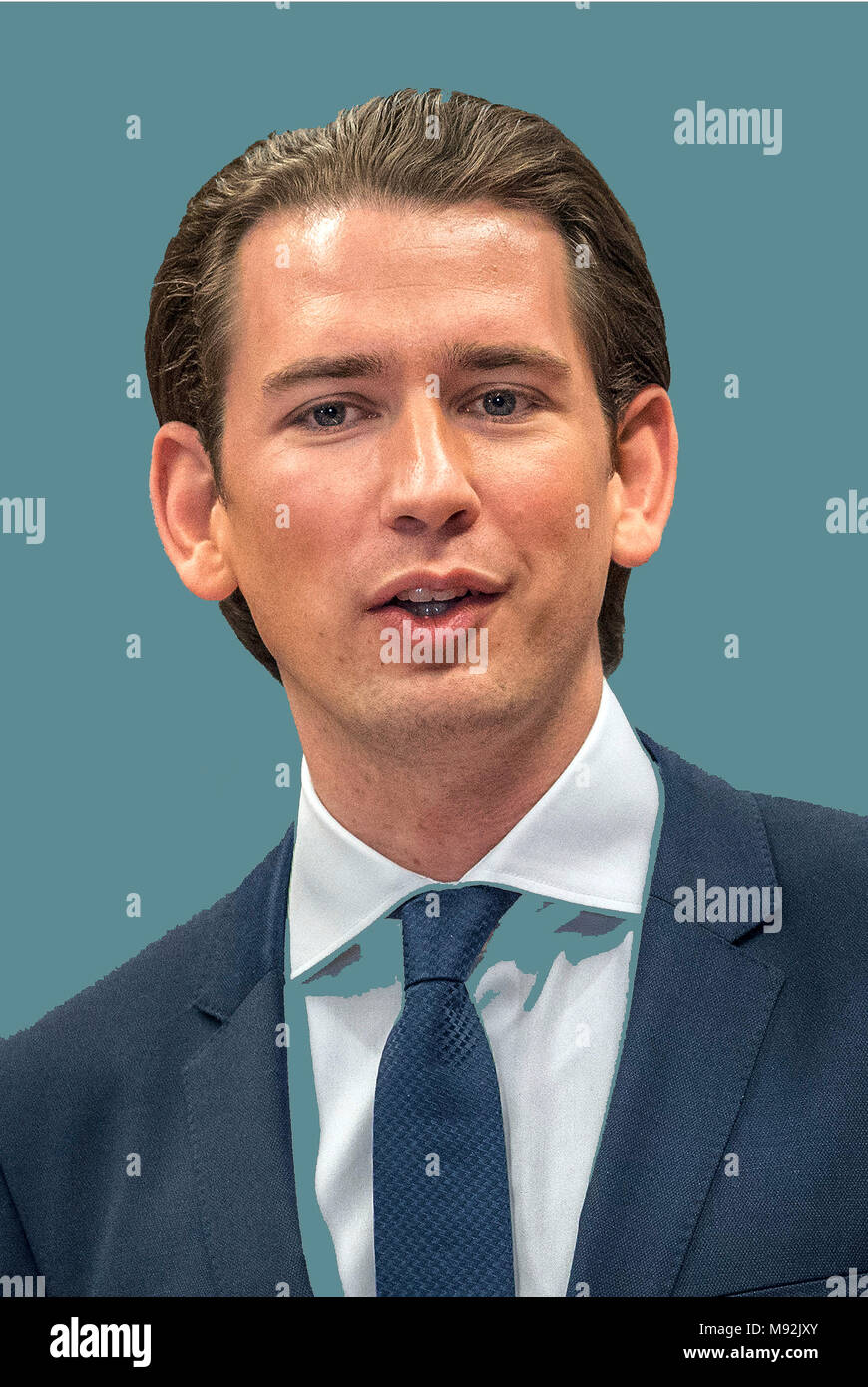 Sebastian Kurz - * 27.08.1986: Austrian Politician, Chancellor of Austria and Chairman of the Austrian People’s Party ÖVP since December 2017. Stock Photo