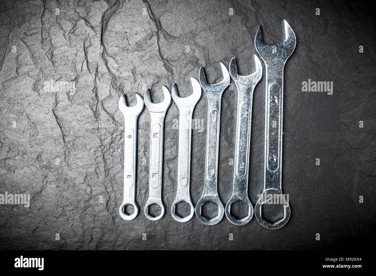 Openend wrench set Stock Photo Alamy