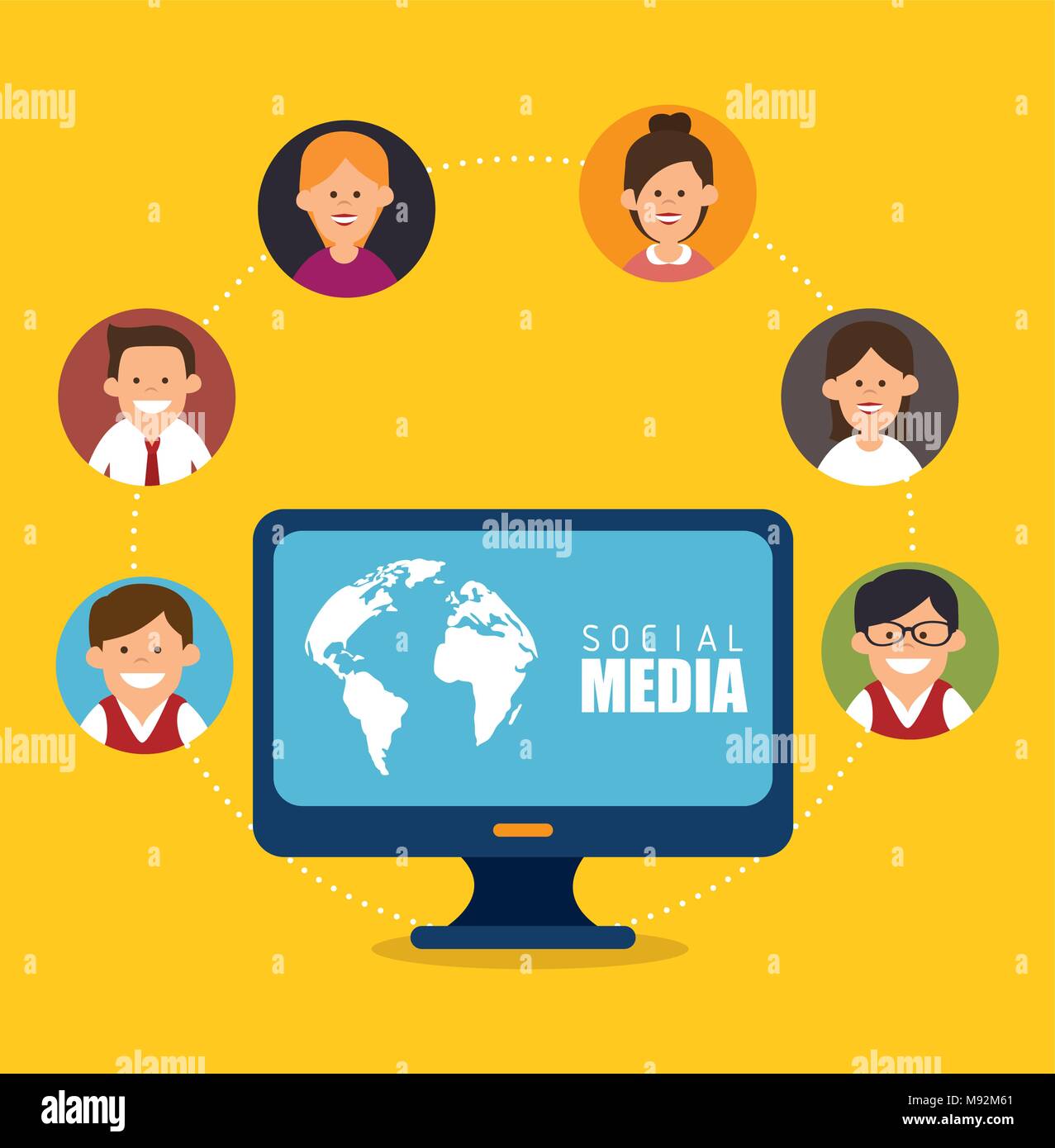 Social media and network Stock Vector Image & Art Alamy