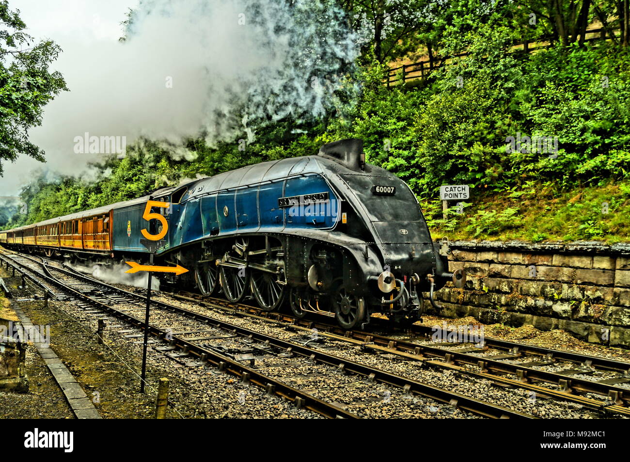 Post War Steam train world speed record holder Sir Nigel Gresley Steam