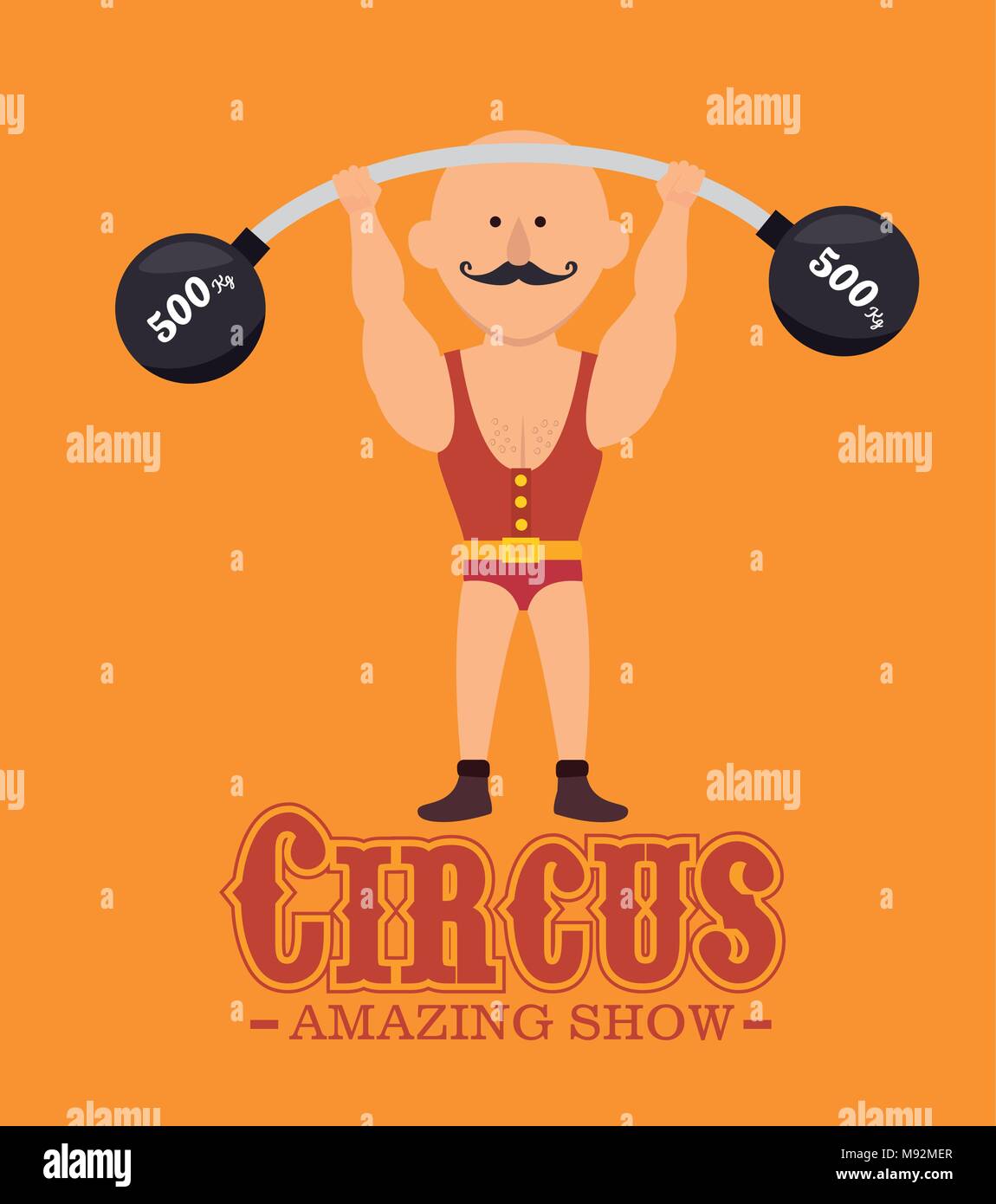 Strong man circus Stock Vector Images - Alamy