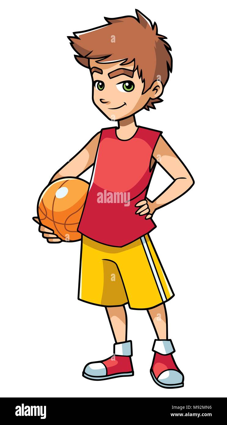 Basketball Boy On White Stock Vector Image & Art - Alamy