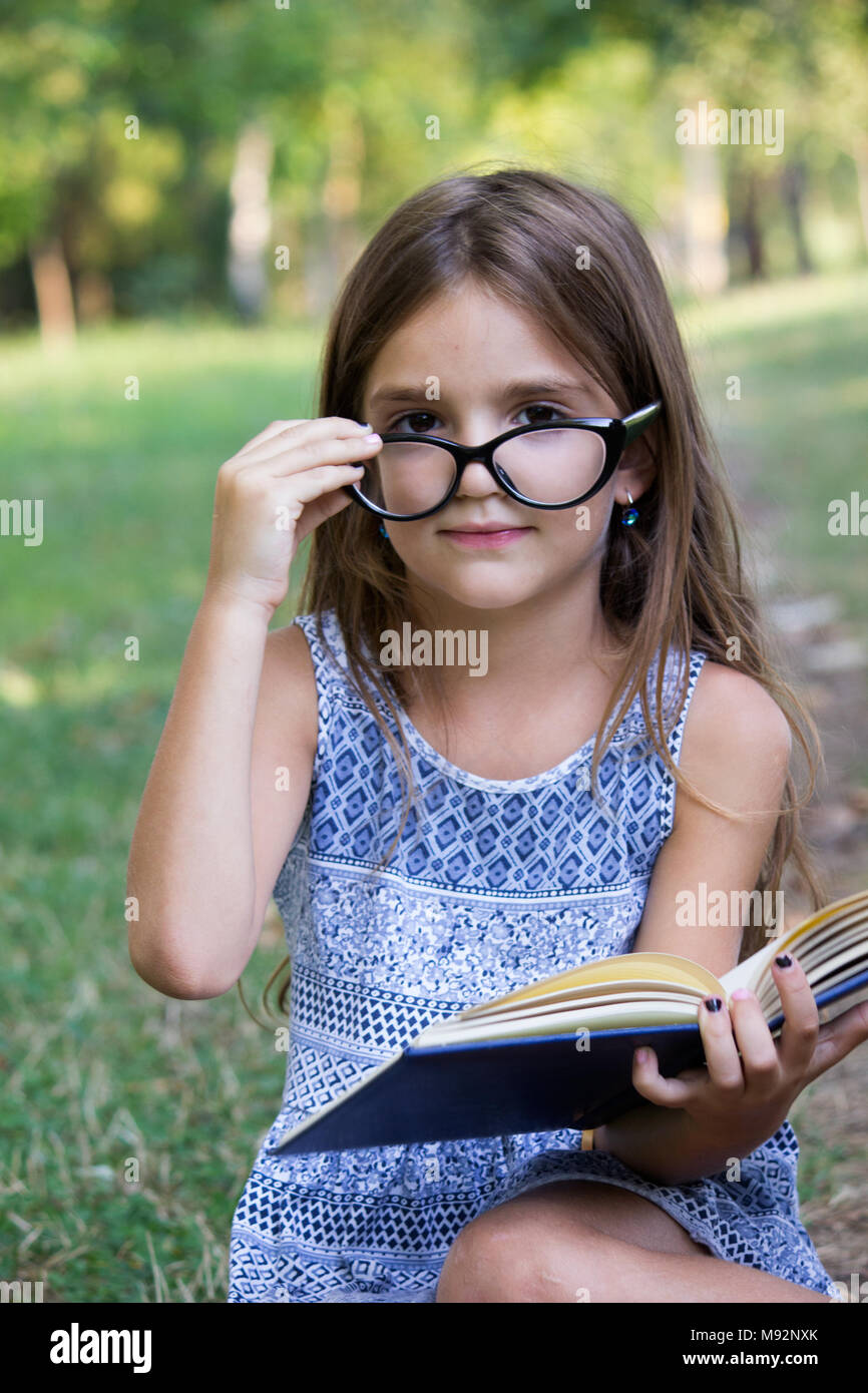 girl learning preschool Stock Photo