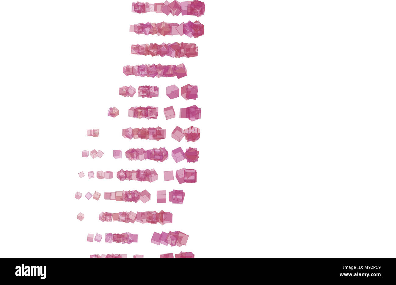 Colored abstract overlapping cubes or boxes, pattern, digital ...