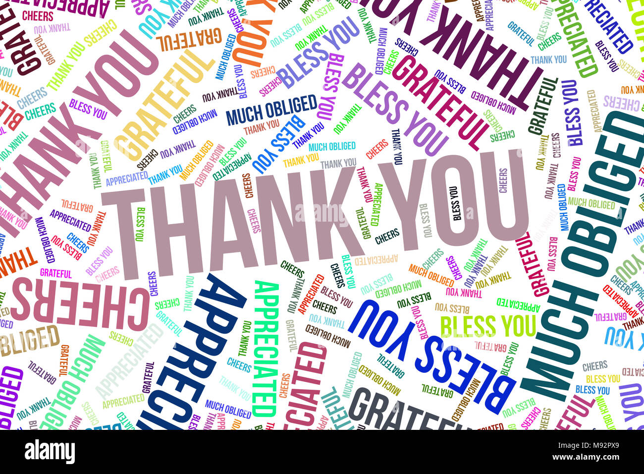 Thank You, word cloud for web page, graphic design, catalog, wallpaper