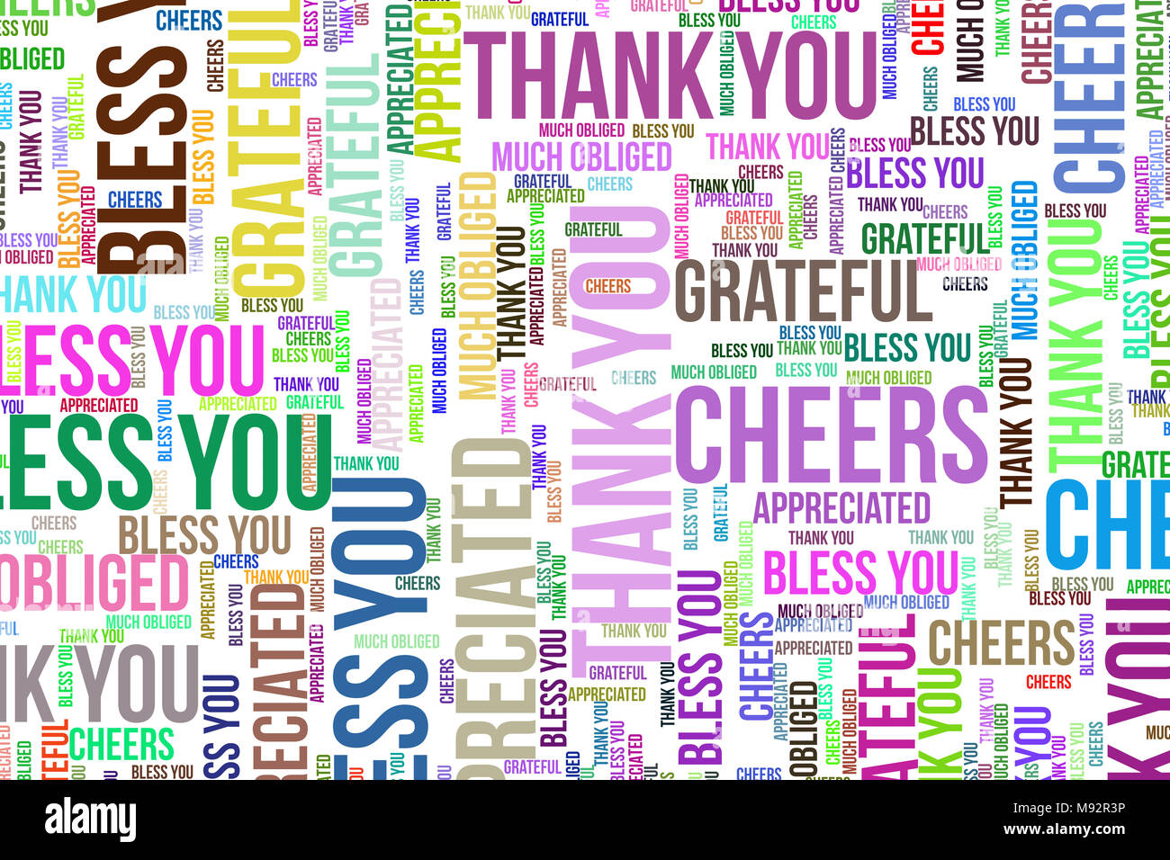 Thank You, word cloud for web page, graphic design, catalog, wallpaper