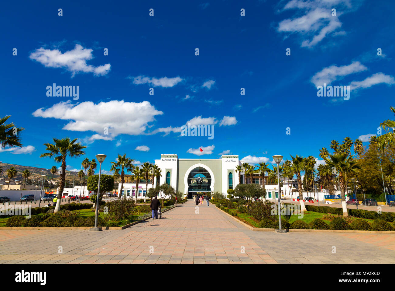 Fez Train Station (Gare Ferroviaire) in the Ville Nouvelle, Fez, Morocco Stock Photo