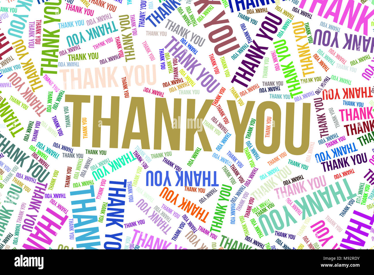 Thank You, word cloud for web page, graphic design, catalog, wallpaper ...